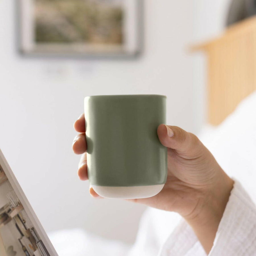 Elegant cappuccino served in a stylish ceramic cup showcasing refined coffee presentation