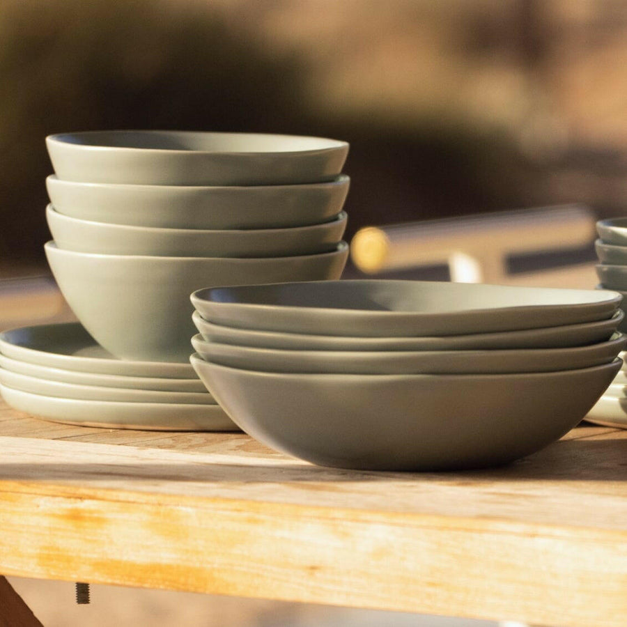 Elegant dinnerware set showcasing stylish plates and utensils perfect for formal dining occasions
