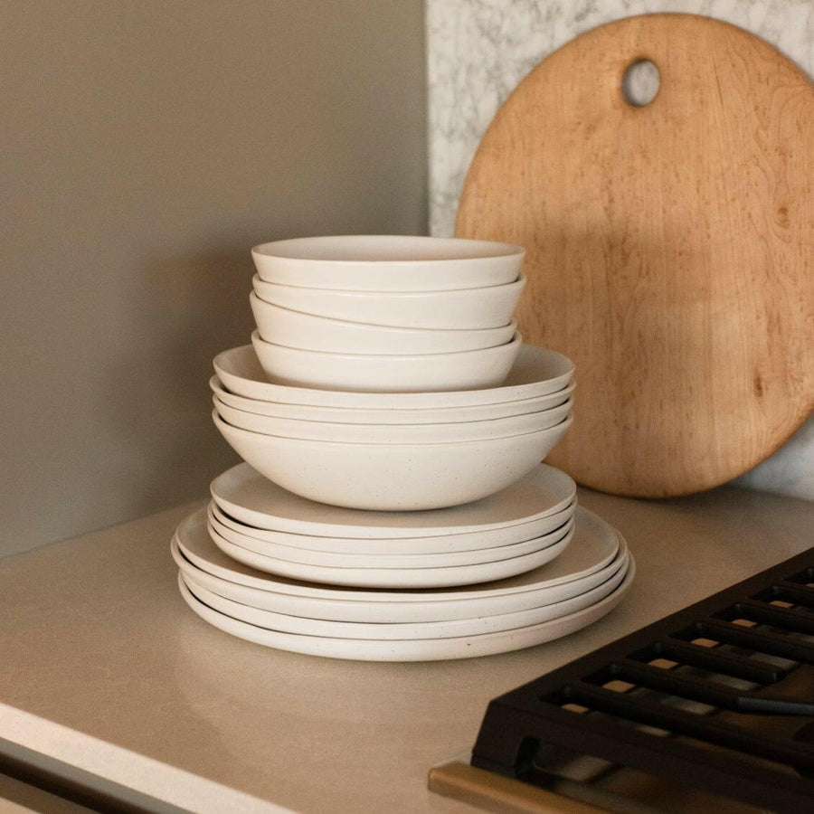Elegant dinnerware set showcasing stylish plates and utensils perfect for formal dining occasions