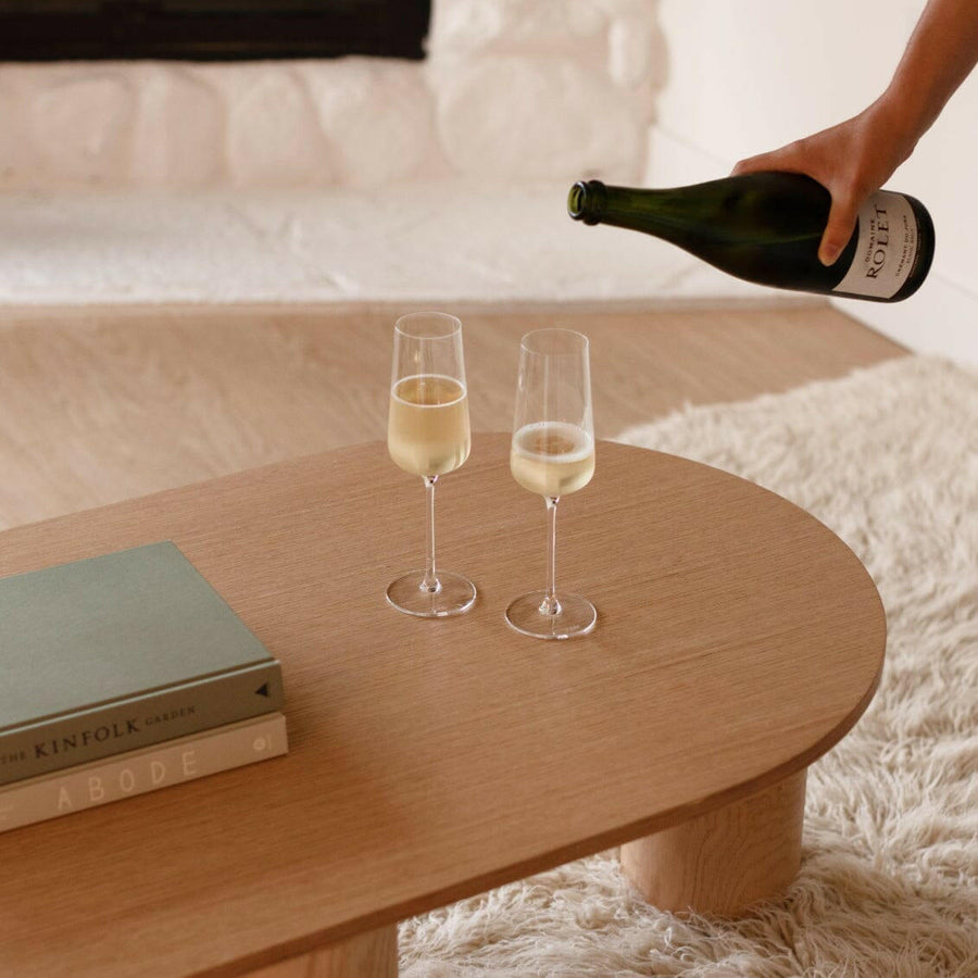Elegant flute glasses perfect for sophisticated dining and special occasions, enhancing your table setting with style.