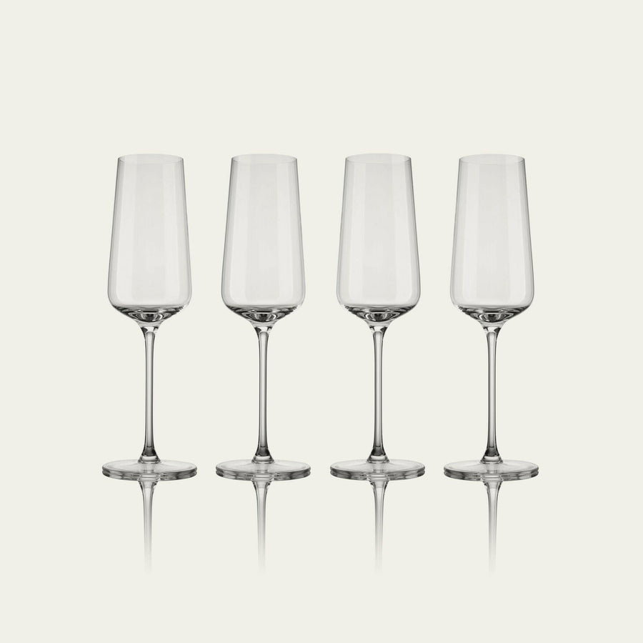 Elegant flute glasses perfect for sophisticated dining and special occasions, enhancing your table setting with style.