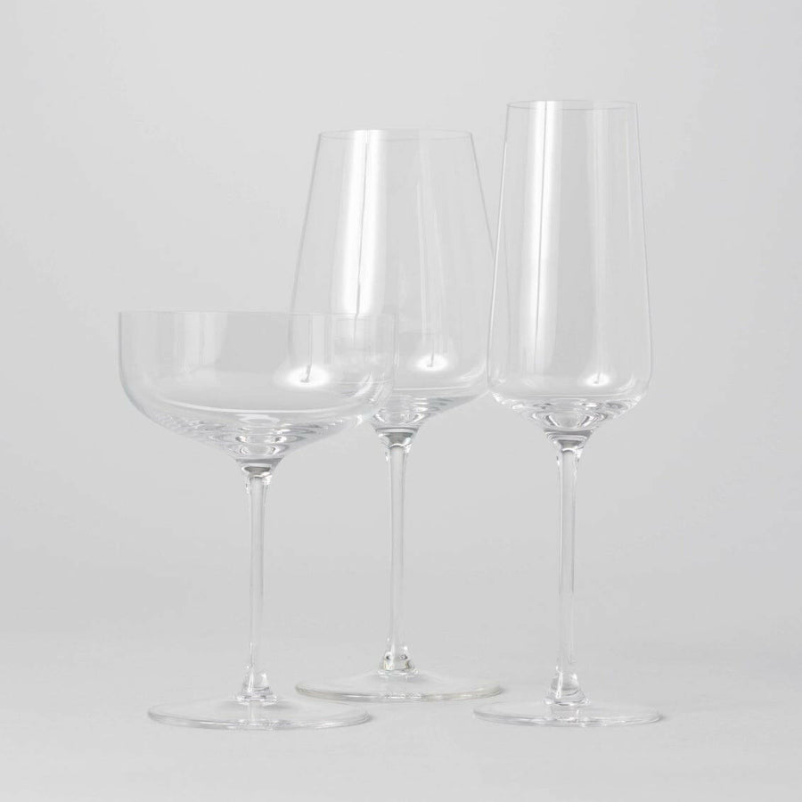 Elegant crystal stemware set reflecting sophisticated design and premium quality for upscale dining experiences.