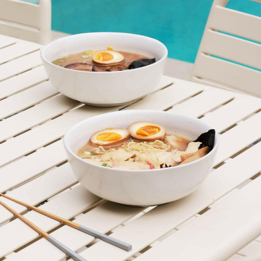 Deluxe ramen bowl with rich broth and fresh ingredients, perfect for gourmet Asian cuisine lovers.